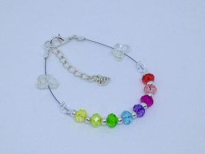 Bracelet enfant papillons multicouleurs
