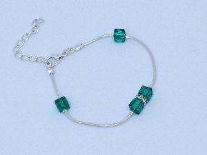 Bracelet brillants verts