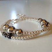 Bracelet avec perles miroir