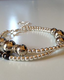 Bracelet avec perles miroir