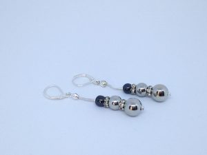 Boucles d'oreilles pendantes argent