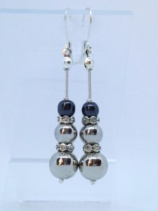 Boucles d'oreilles pendants argent