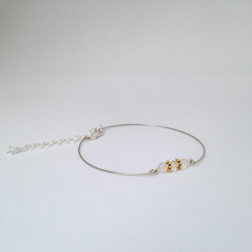 Bracelet transparent et or