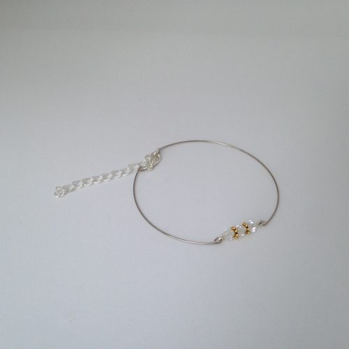 Bracelet or et transparent