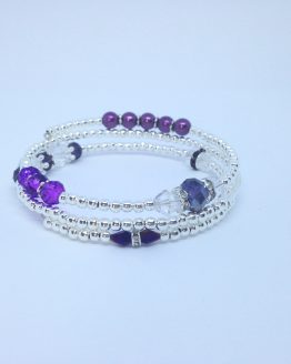 Bracelet violet 3 tours