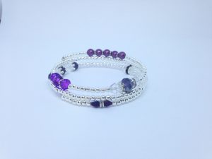 Bracelet violet 3 tours