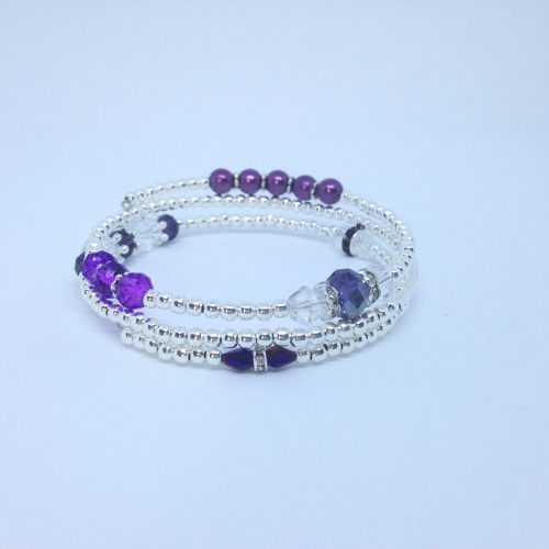Bracelet violet 3 tours