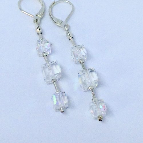 Boucles d'oreilles cube arc-en-ciel