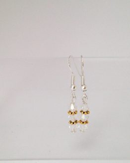 Boucles d'oreilles toupies transparentes