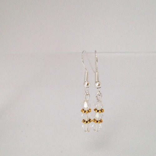 Boucles d'oreilles toupies transparentes