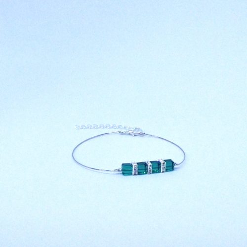 Bracelet vert émeraude MF