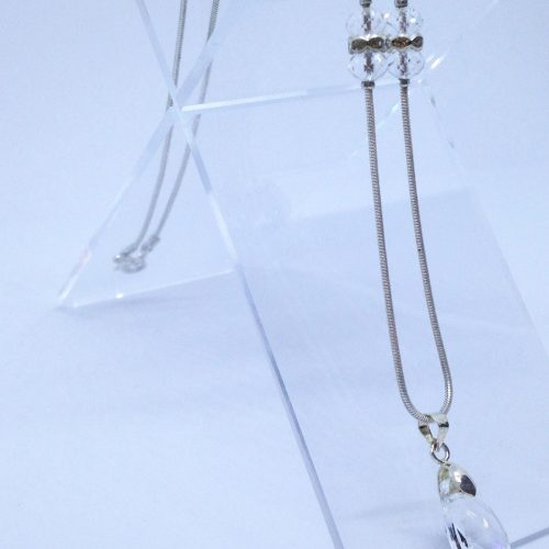 Collier cristal avec larme – Image 3