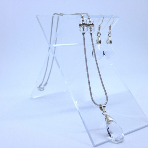 Collier cristal avec larme – Image 4