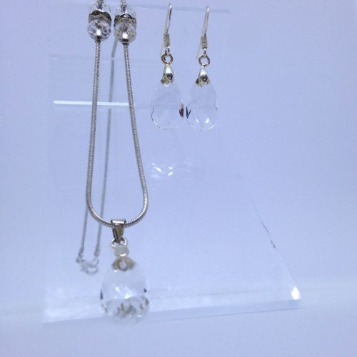 Collier cristal avec larme – Image 5