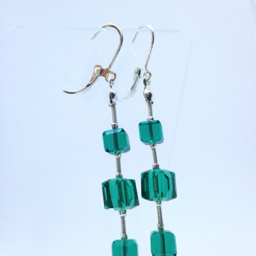 Boucles d'oreilles Cascade verte – Image 2