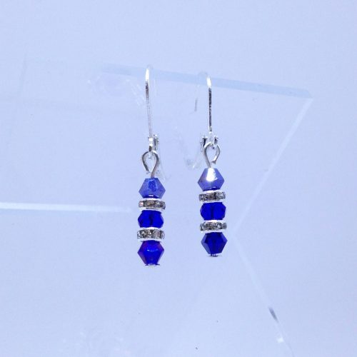Boucles d'oreilles bleues nuit mini – Image 2
