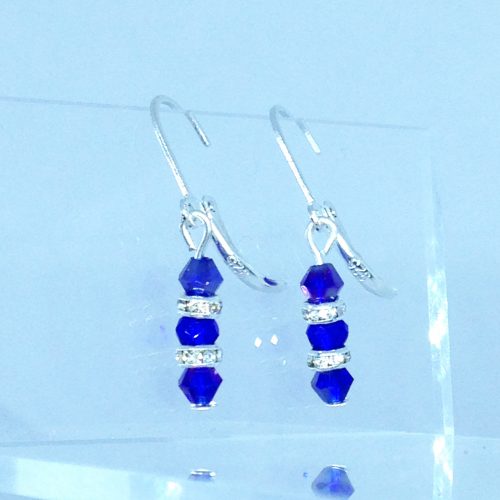 Boucles d'oreilles bleues nuit mini – Image 3