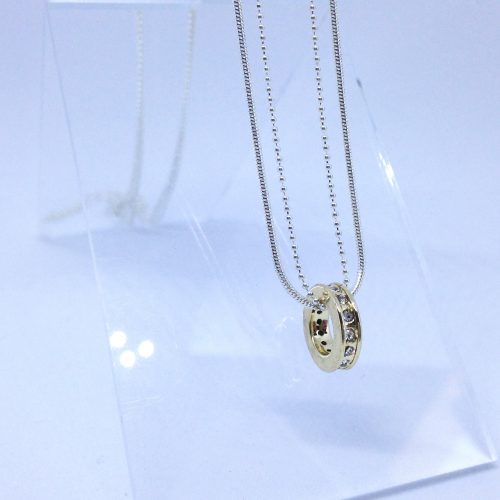 Bijou de créateur pas cher - collier double chaine doré