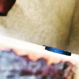 Bague Sexiba en similicuir bleue