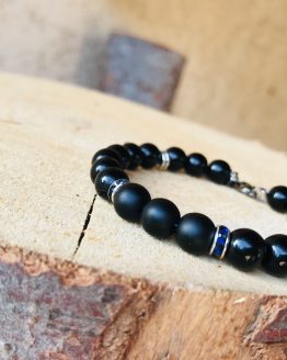 Bracelet homme avec cristal bleu Blasties