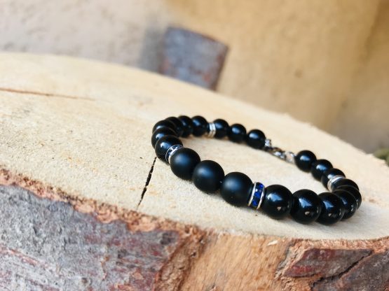 Bracelet homme avec cristal bleu Blasties