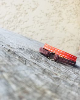 Bracelet et collier - Bijou modulable - marron et orange