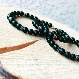 Bracelet noir homme mat et brillant avec brillants « Blasties »