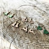 Boucles d'oreilles Nature sapin marron – Image 2