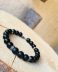 Bracelet noir homme avec cristal gris Blasties