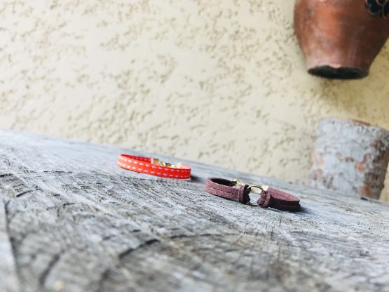 Bracelet et collier - Bijou modulable - marron et orange