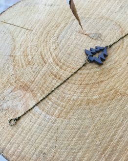 Bracelet sapin marron en bois