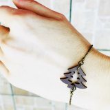 Bracelet sapin marron en bois