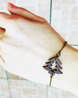 Bracelet sapin marron en bois