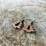 Boucles d’oreilles sapin marron