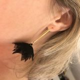 Boucles d’oreilles or et noires