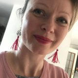 Boucles d’oreilles fuchsia Lotus rose
