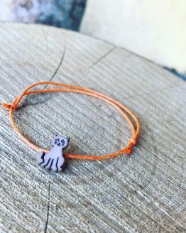 Bracelet chat orange