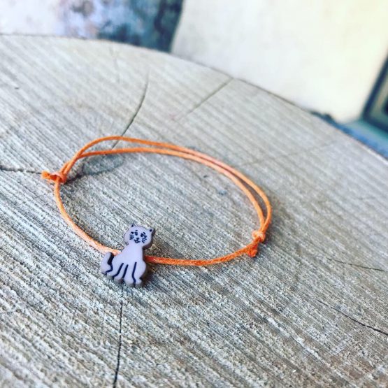 Bracelet chat orange