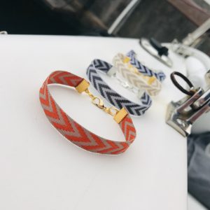 Bracelets unisexe orange, beige, gris ou bleu