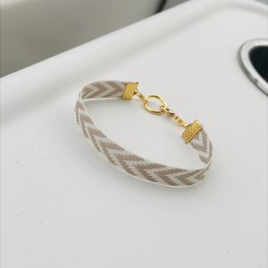 Bracelet unisex blanc et beige