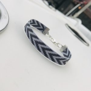 Bracelet unisex gris foncé et gris clair