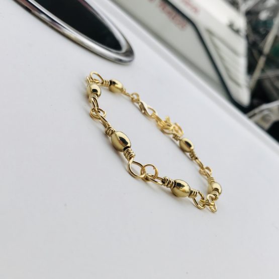 Bracelet unisex de couleur dorée