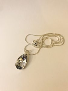 Collier goutte miroir Swarovski