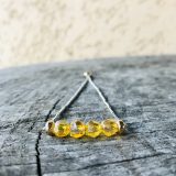 Bracelet Mona jaune cristal transparent