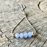 Bracelet Mona bleu pâle mat