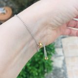 Bracelet Emma en plaqué or et chaine inoxydable ajustable