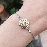 Bracelet Emma en plaqué or et chaine inoxydable ajustable