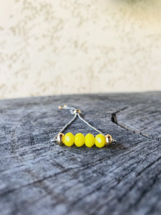 Bracelet Mona jaune mat