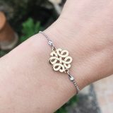 Bracelet Emma en plaqué or et chaine inoxydable ajustable