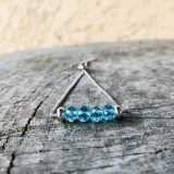 Bracelet Mona bleu ciel cristal transparent